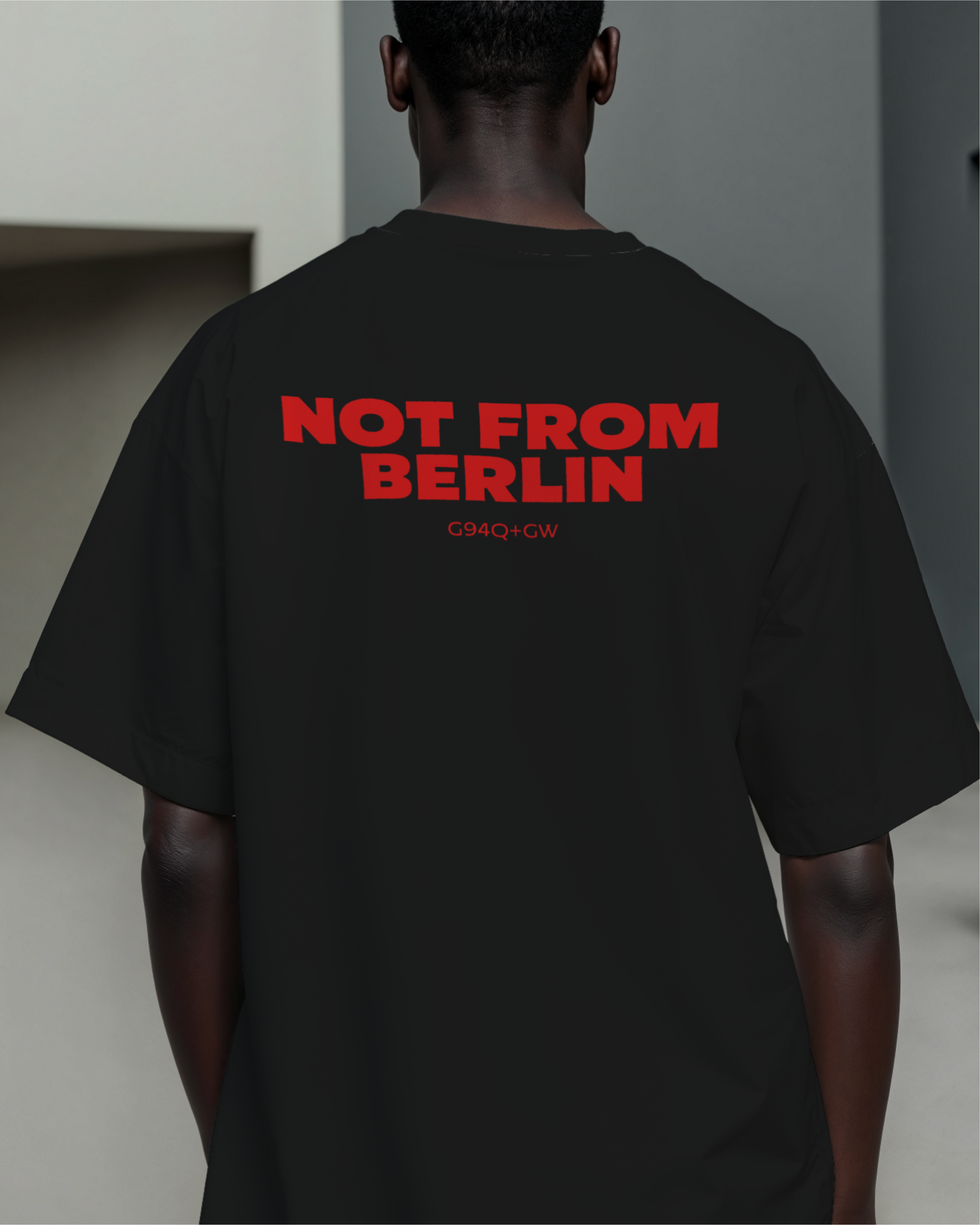 "NOT FROM BERLIN" Black T-Shirt